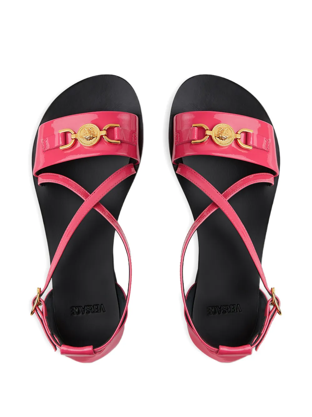 Versace Kids Sandalen met goudkleurig detail Roze