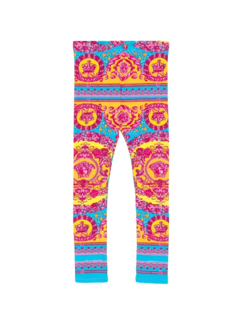 Versace Kids printed cotton-jersey leggings