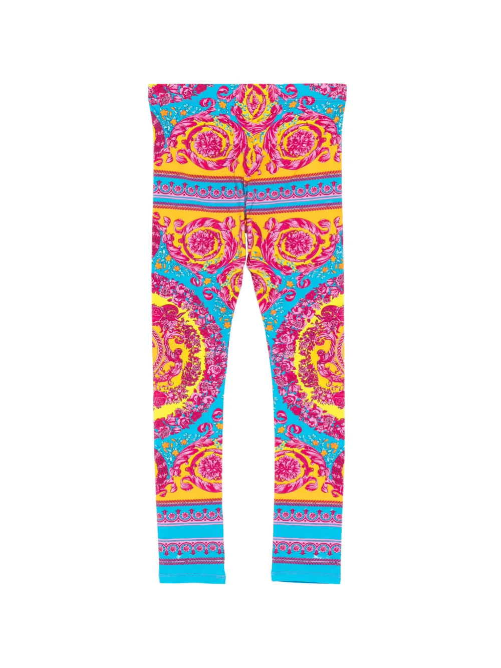 Versace Kids Katoen-jersey legging met print Roze