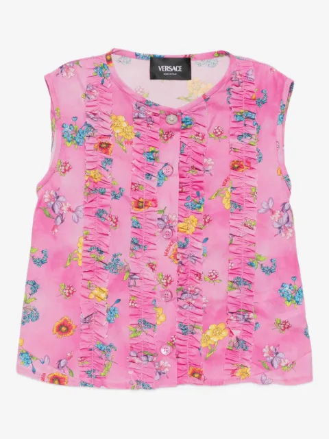 Versace Kids floral-print dress