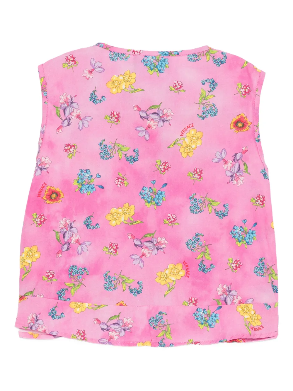 Versace Kids Jurk met bloemenprint Roze