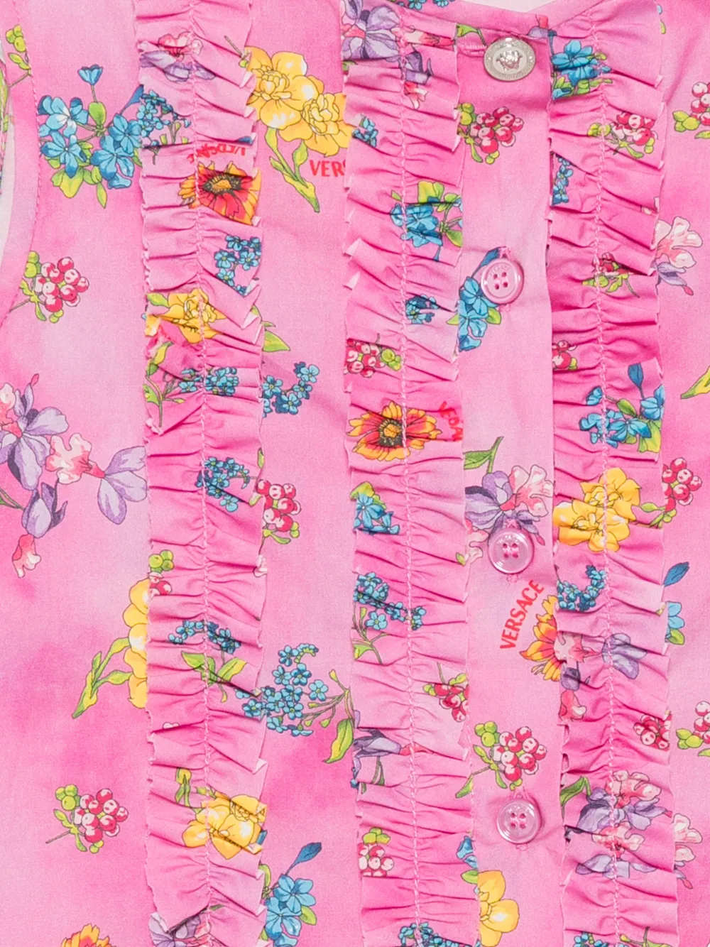 Versace Kids Jurk met bloemenprint Roze