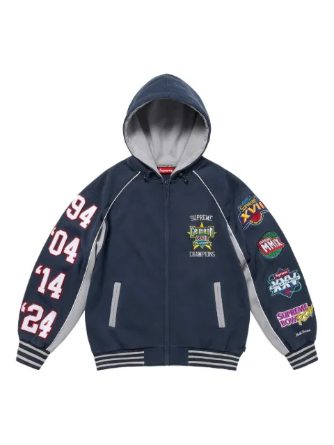 Supreme Playoffs zip -up hooded sweater