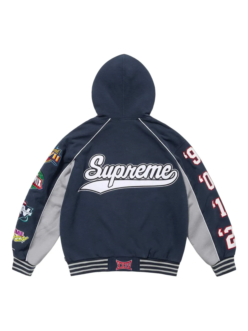 Supreme Playoffs trui met capuchon en rits - Blauw