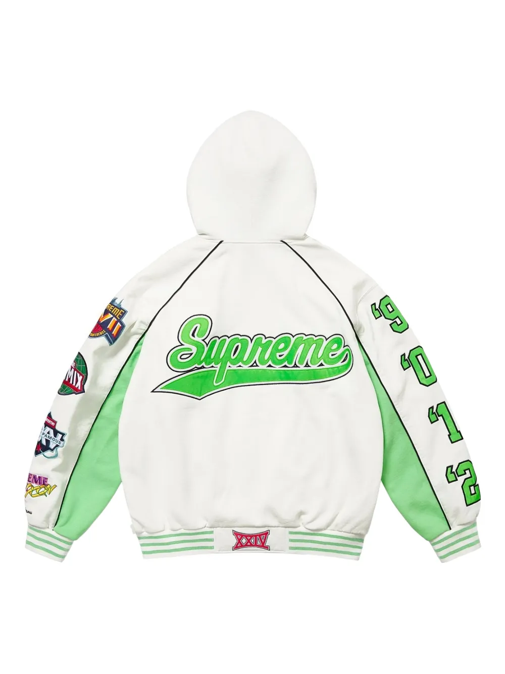 Supreme Sweater met rits en capuchon - Wit