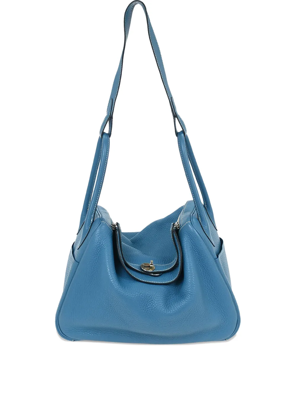 Hermès Pre-Owned 2013 34 Lindy taurillon clemence shoulder bag - Blu
