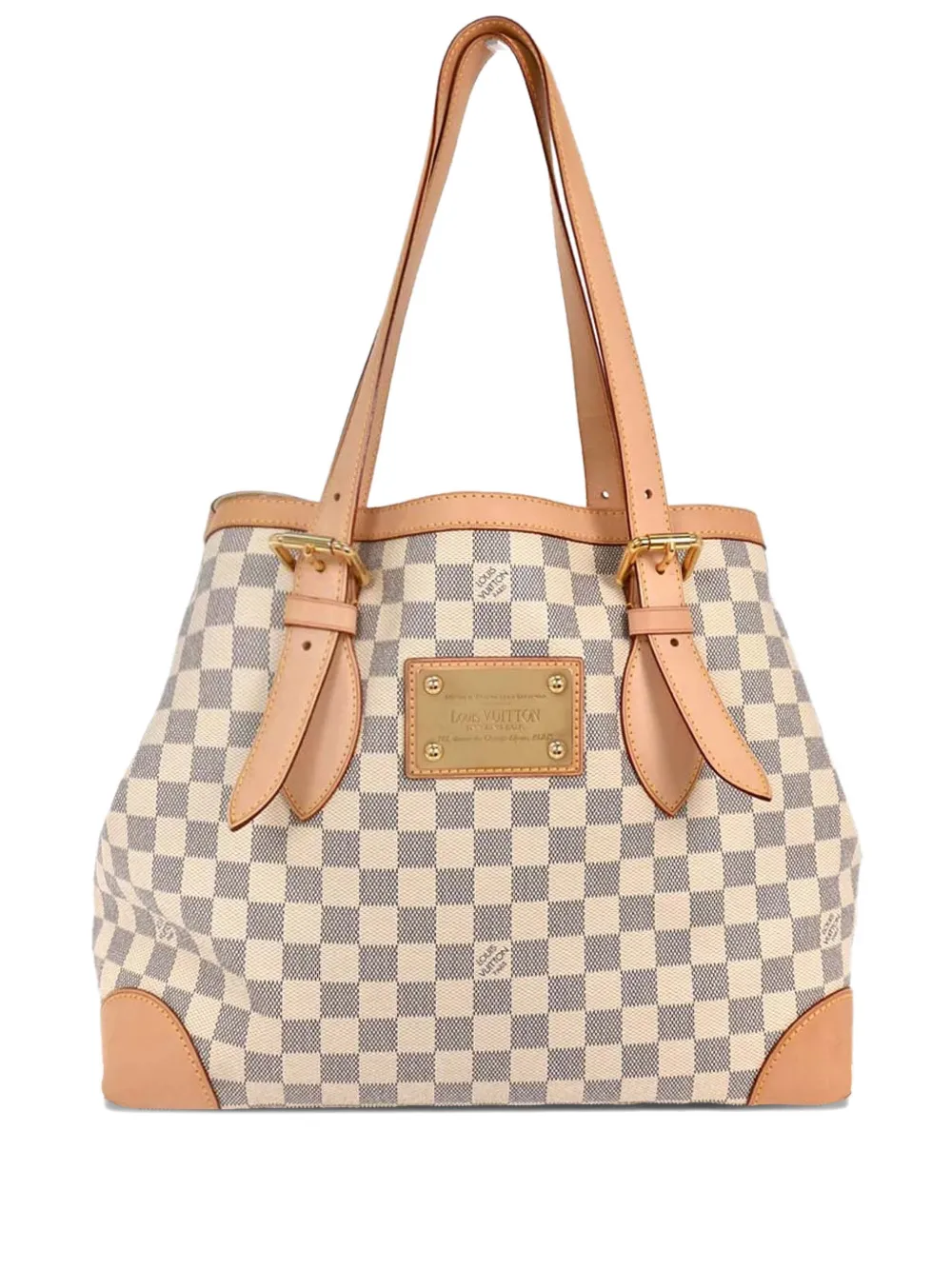 Louis Vuitton Pre-Owned 2012 MM Hampstead Damier Azur shoulder bag - Toni neutri