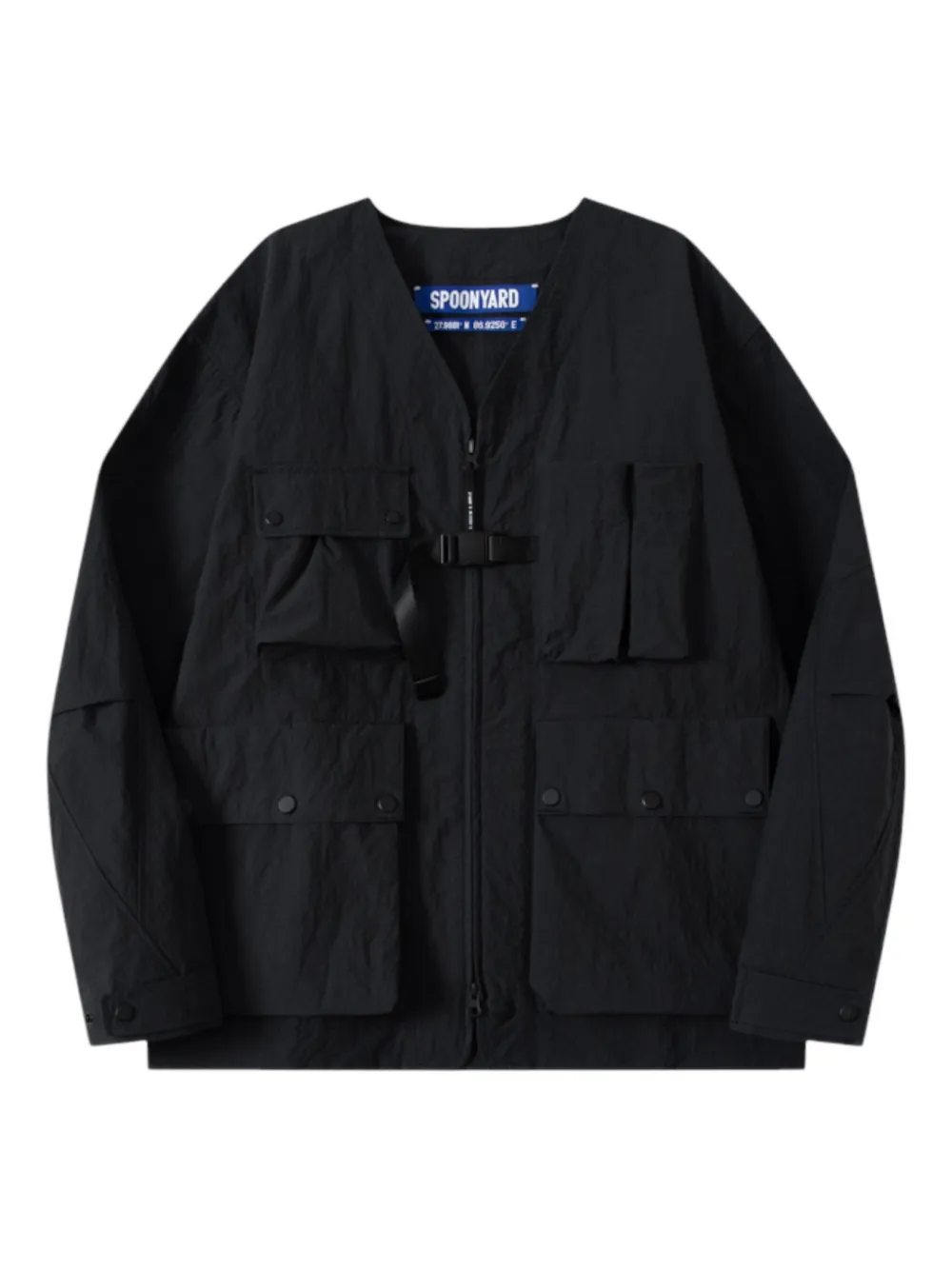 Spoonyard 3D Pockets V-neck Jacket - Nero