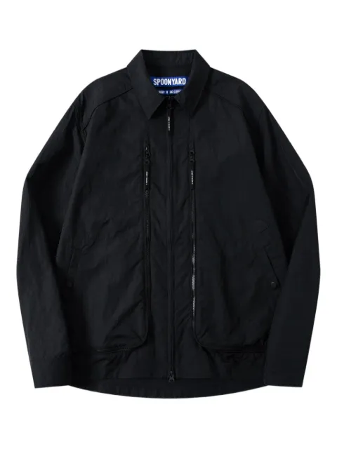 Spoonyard zipper-pockets shirt jacket