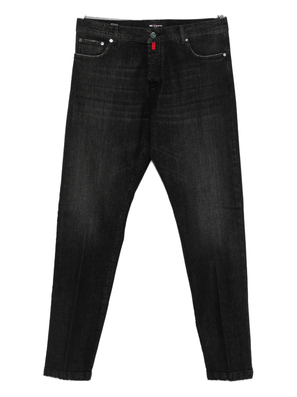 Kiton Jeans con effetto schiarito - Nero