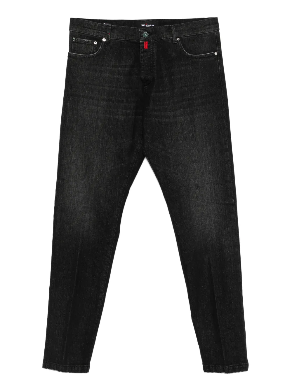 Kiton Jeans con effetto schiarito - Nero