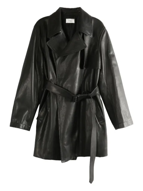 The Row belted leather trench coat