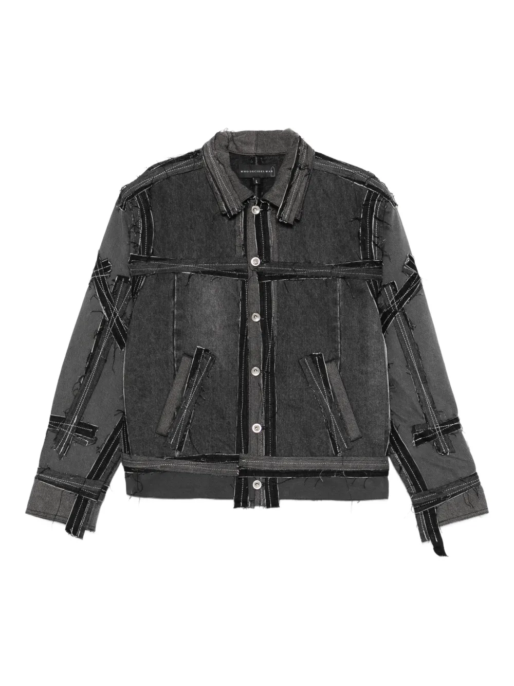 Who Decides War Exposure denim jacket - Grigio