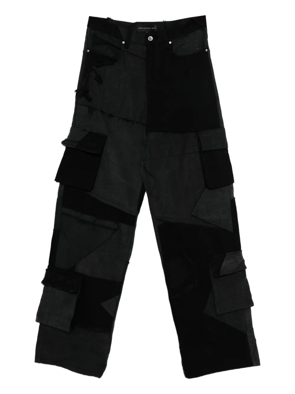 Who Decides War panelled-design denim - Nero