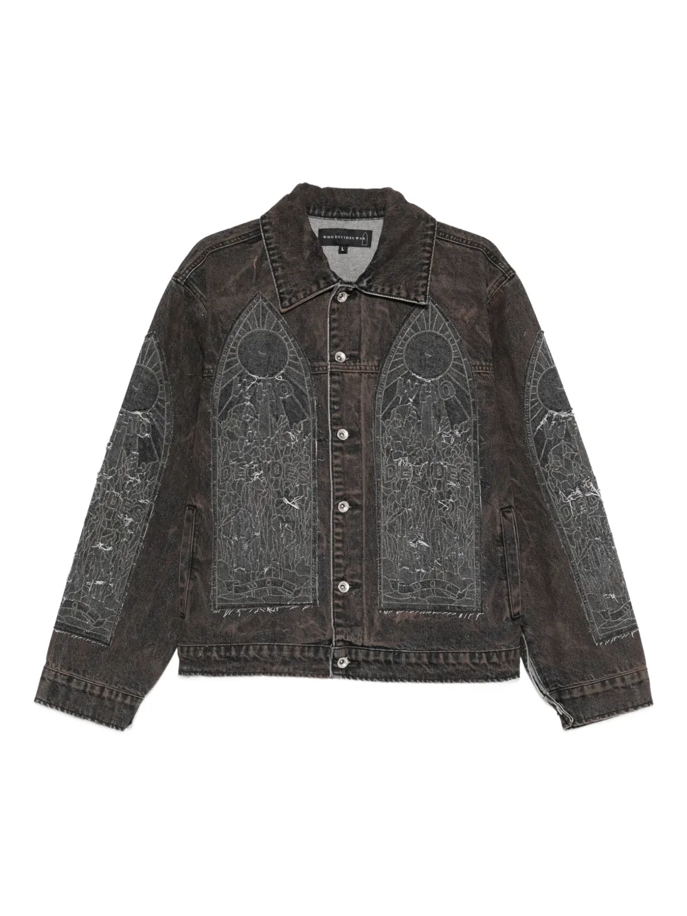 Who Decides War Mechanic denim jacket | Brown | Image 1