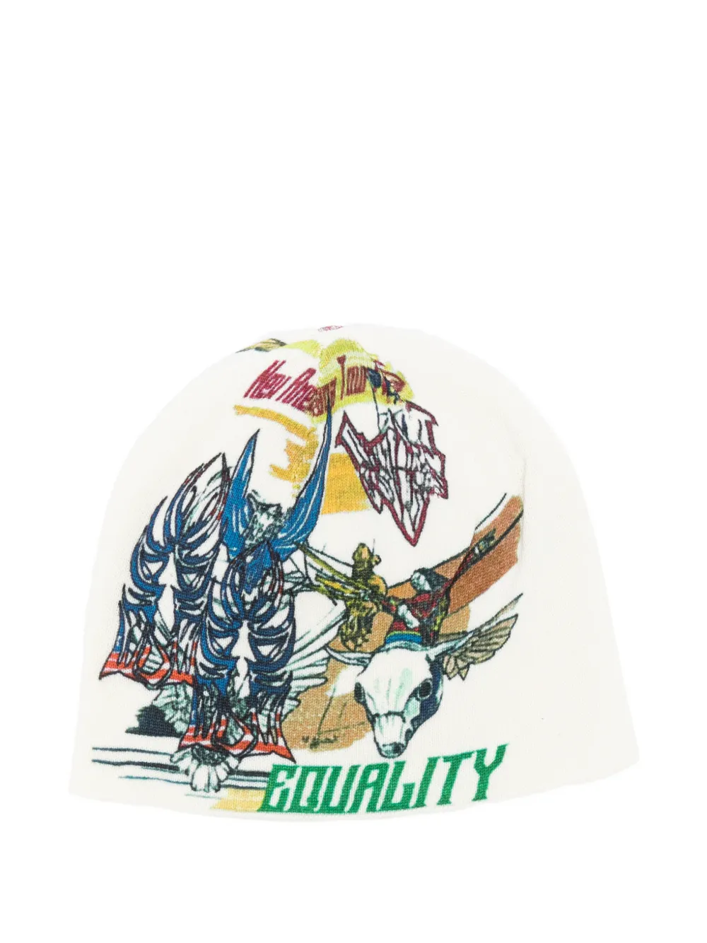 Who Decides War Americana graphic beanie hat - Toni neutri