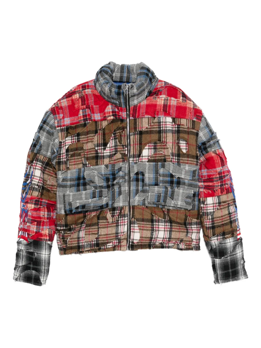 Who Decides War Ruin patchwork-design jacket | marron | Image 1