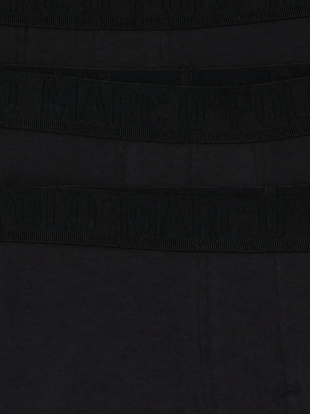Marc O'Polo Drie boxershorts met logoband Zwart