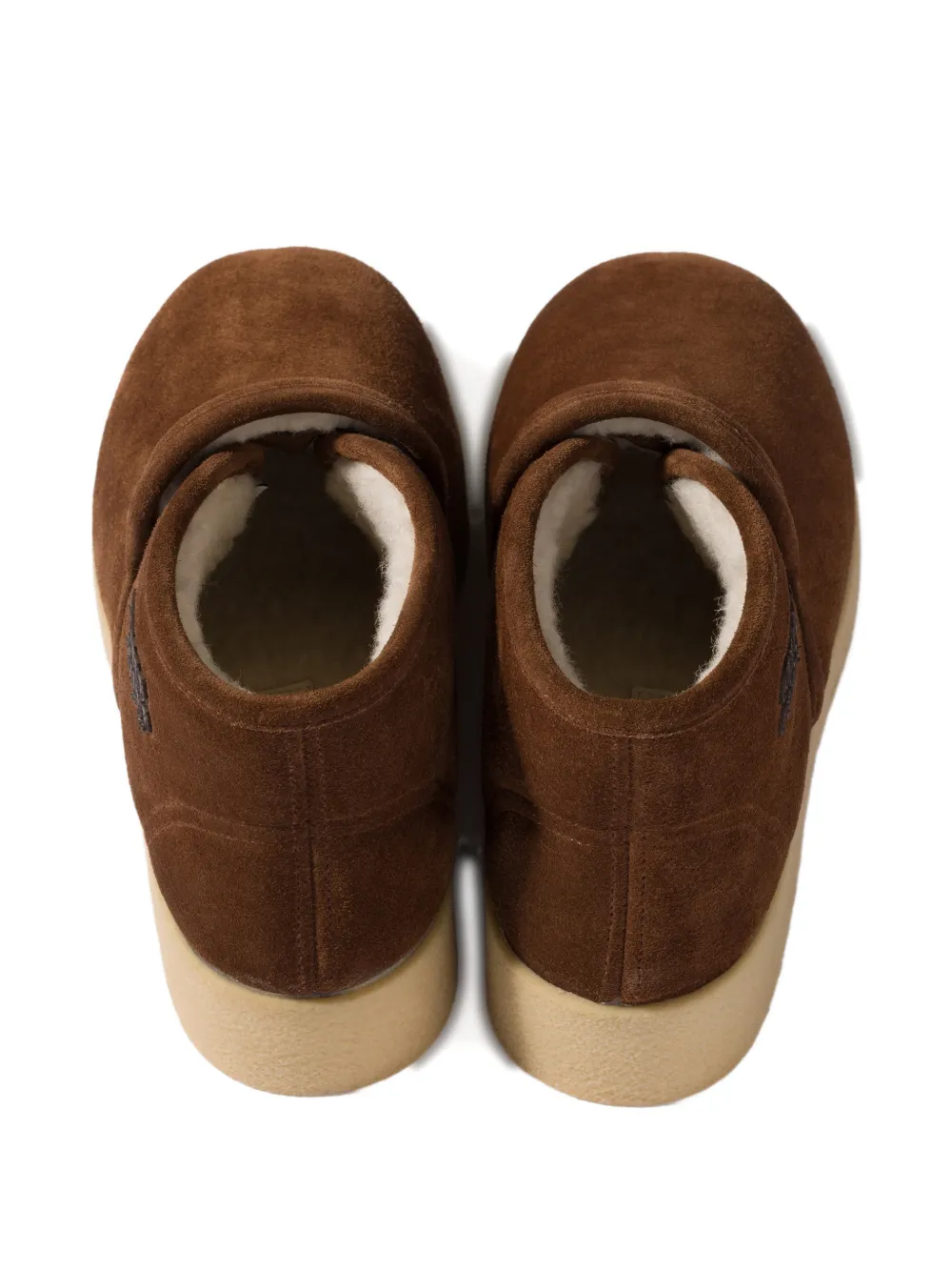 Miu Suède laarzen met logo Bruin