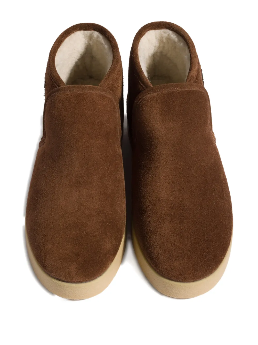 Miu Suède laarzen met logo Bruin