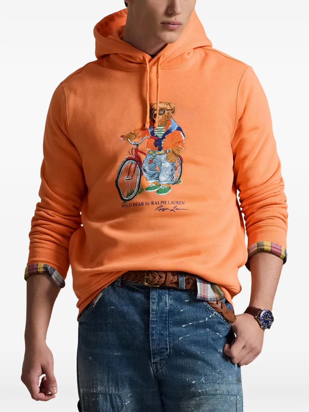 Polo Ralph Lauren Polo Bear Graphic Hoodie | Orange | FARFETCH