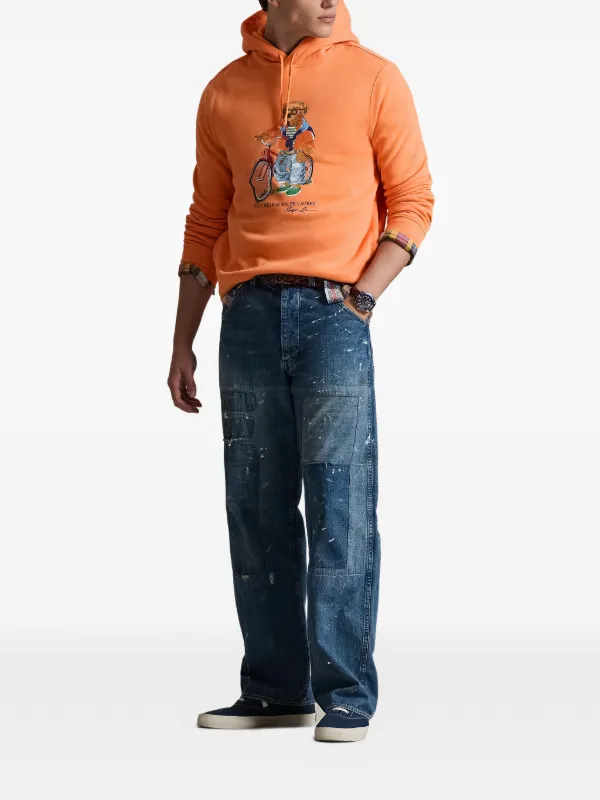 Polo Ralph Lauren Polo Bear Graphic Hoodie | Orange | FARFETCH