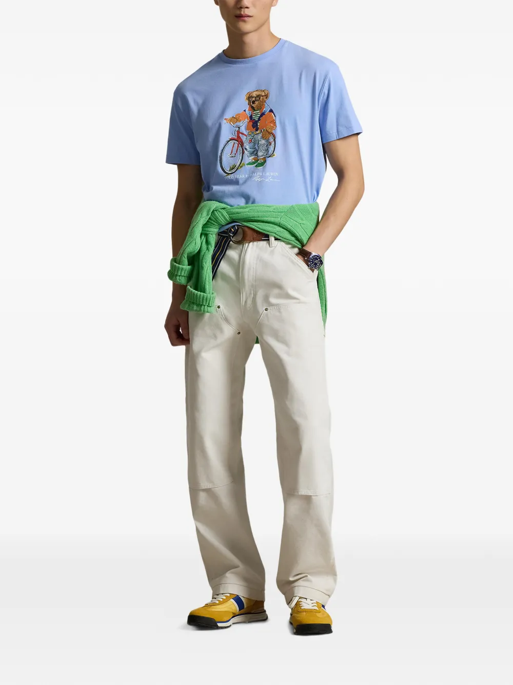 Polo Ralph Lauren T-shirt met teddybeerprint Blauw