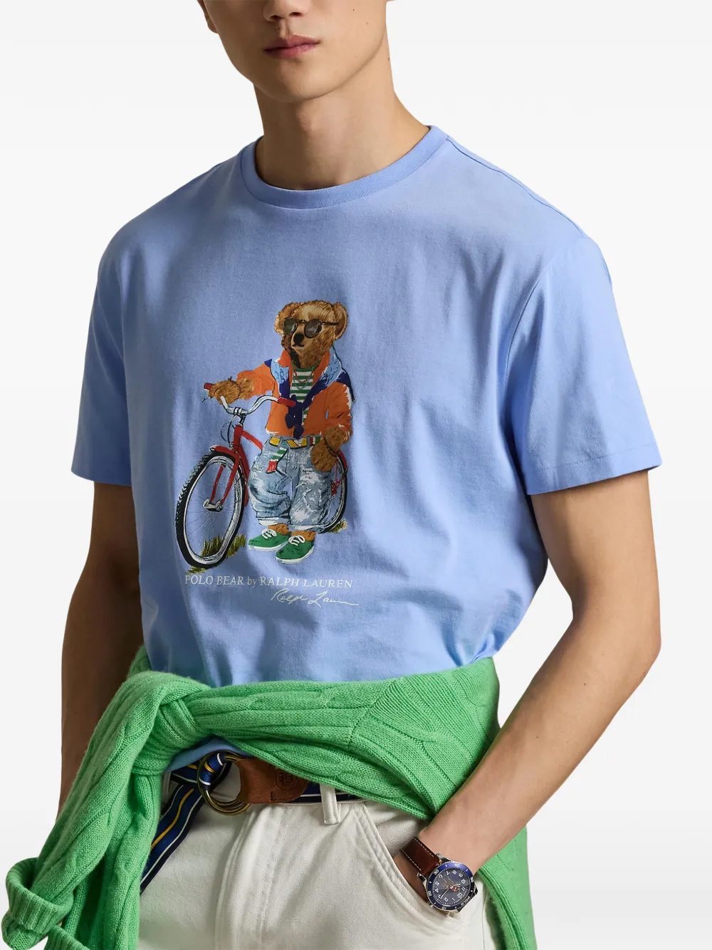 Polo Ralph Lauren T-shirt met teddybeerprint Blauw