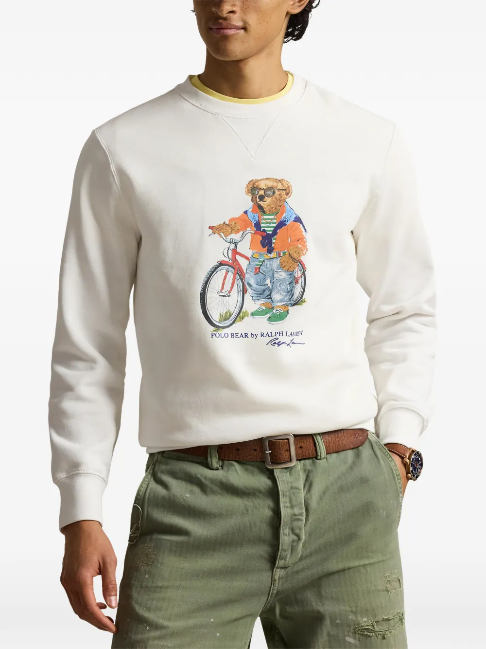 Polo Ralph Lauren Polo Bear sweater met ronde hals Wit