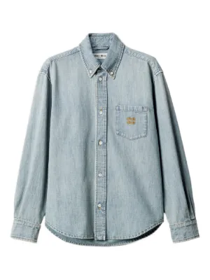 Prada ロゴプレート デニムシャツ 通販 - FARFETCH