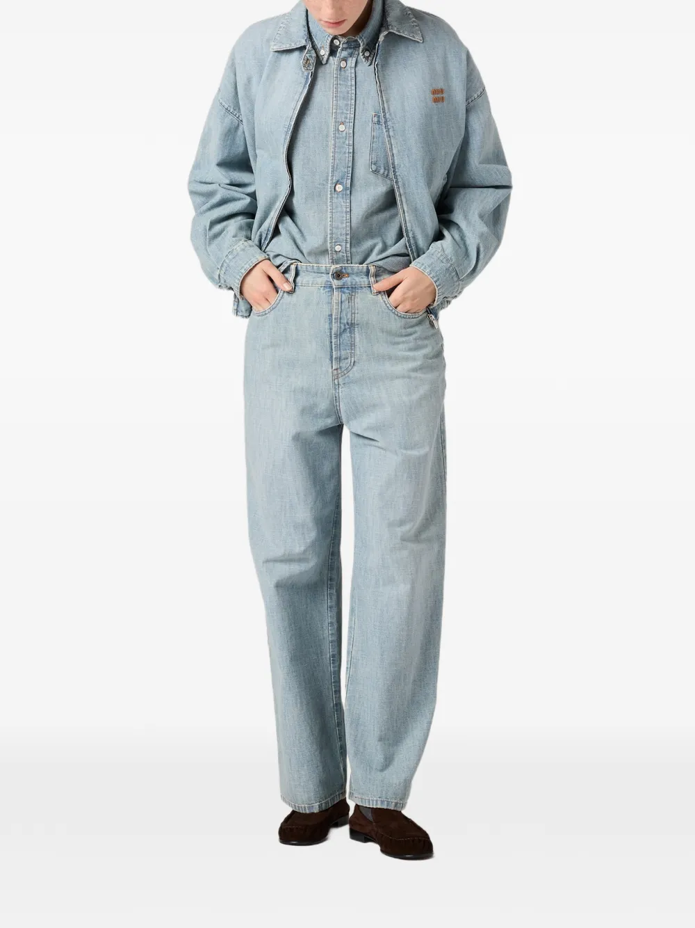 Miu Miu logo-embroidered shirt | Shirts | Image 2