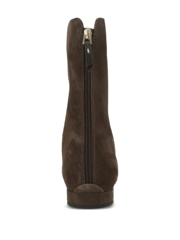 Giorgio Armani Suede Ankle Boots | Brown | FARFETCH display picture 3