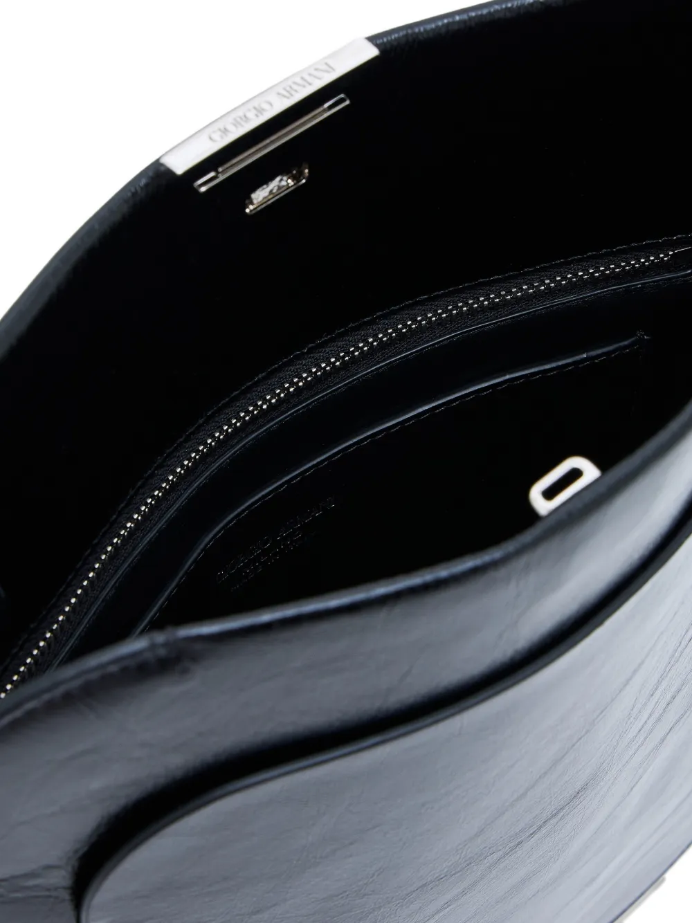 Giorgio Armani x 10 Corso Como craquelé kleine crossbodytas Zwart