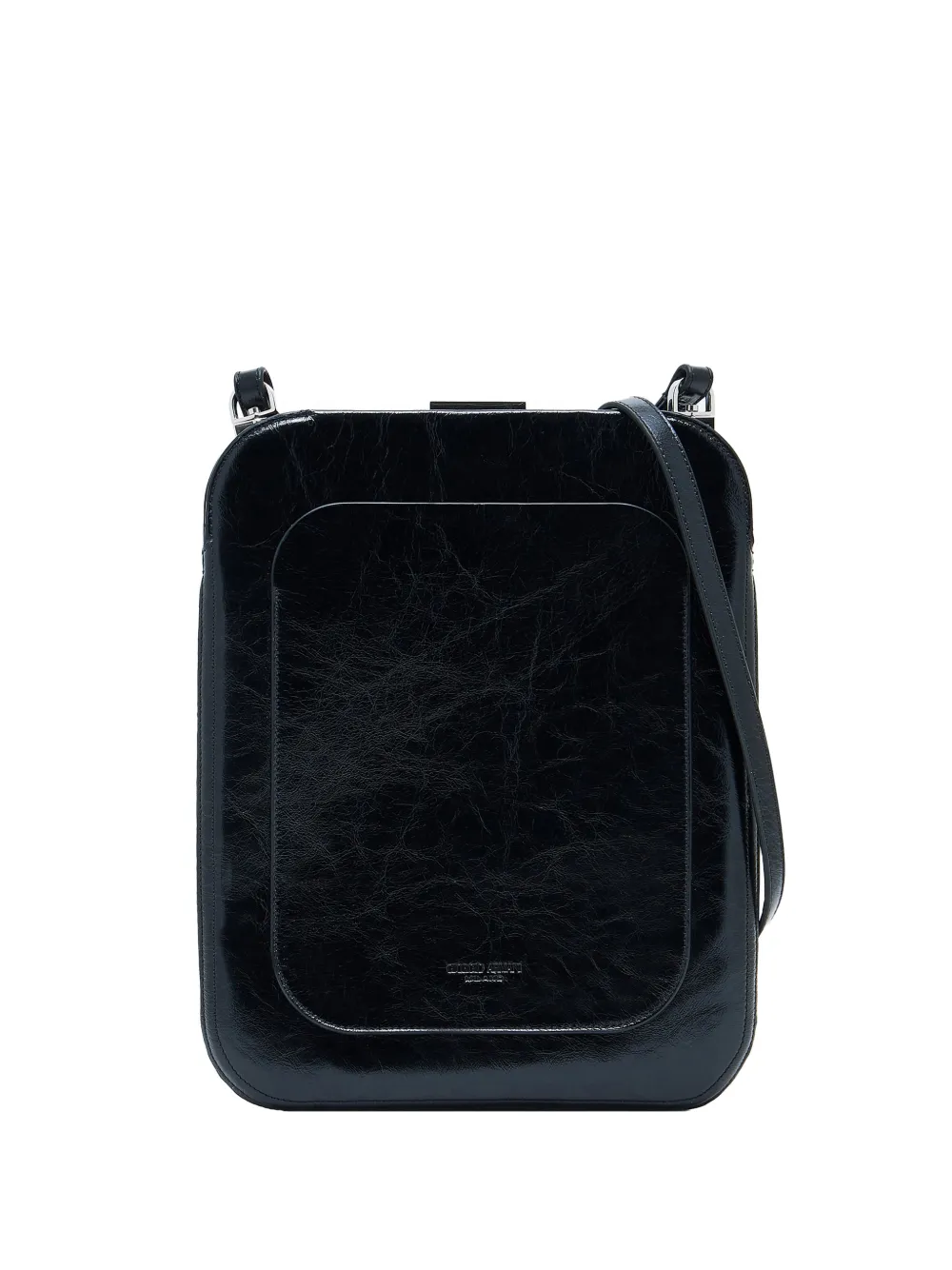 Giorgio Armani small x 10 Corso Como craquelé cross body bag - Nero