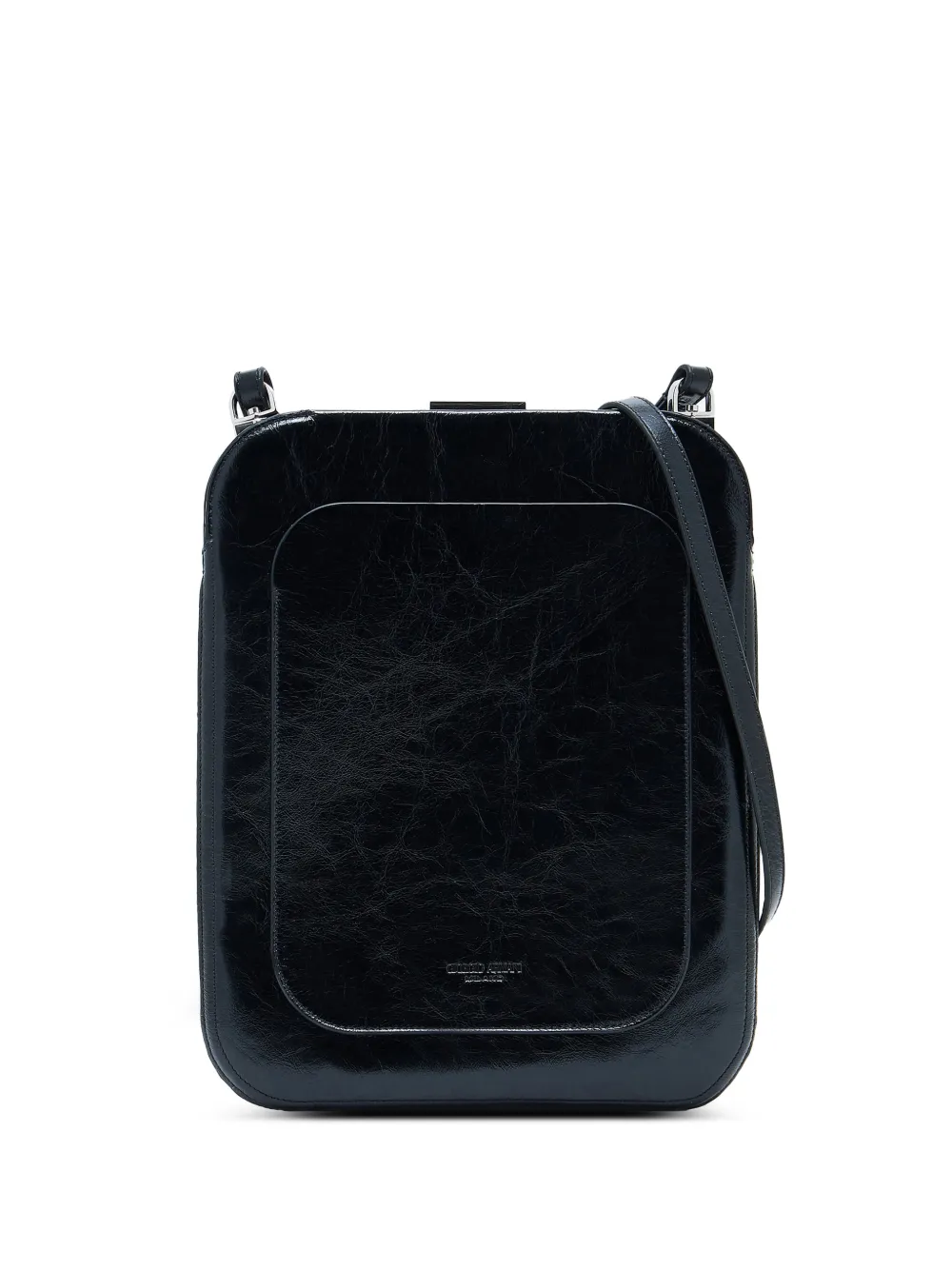 Giorgio Armani small x 10 Corso Como craquelé cross body bag - Nero