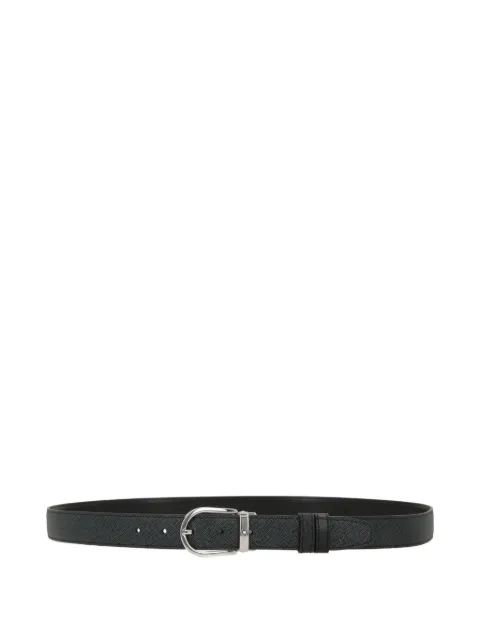 Montblanc tweed-effect reversible belt
