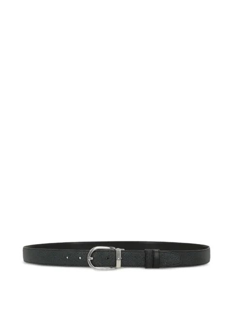 Montblanc tweed-effect reversible belt