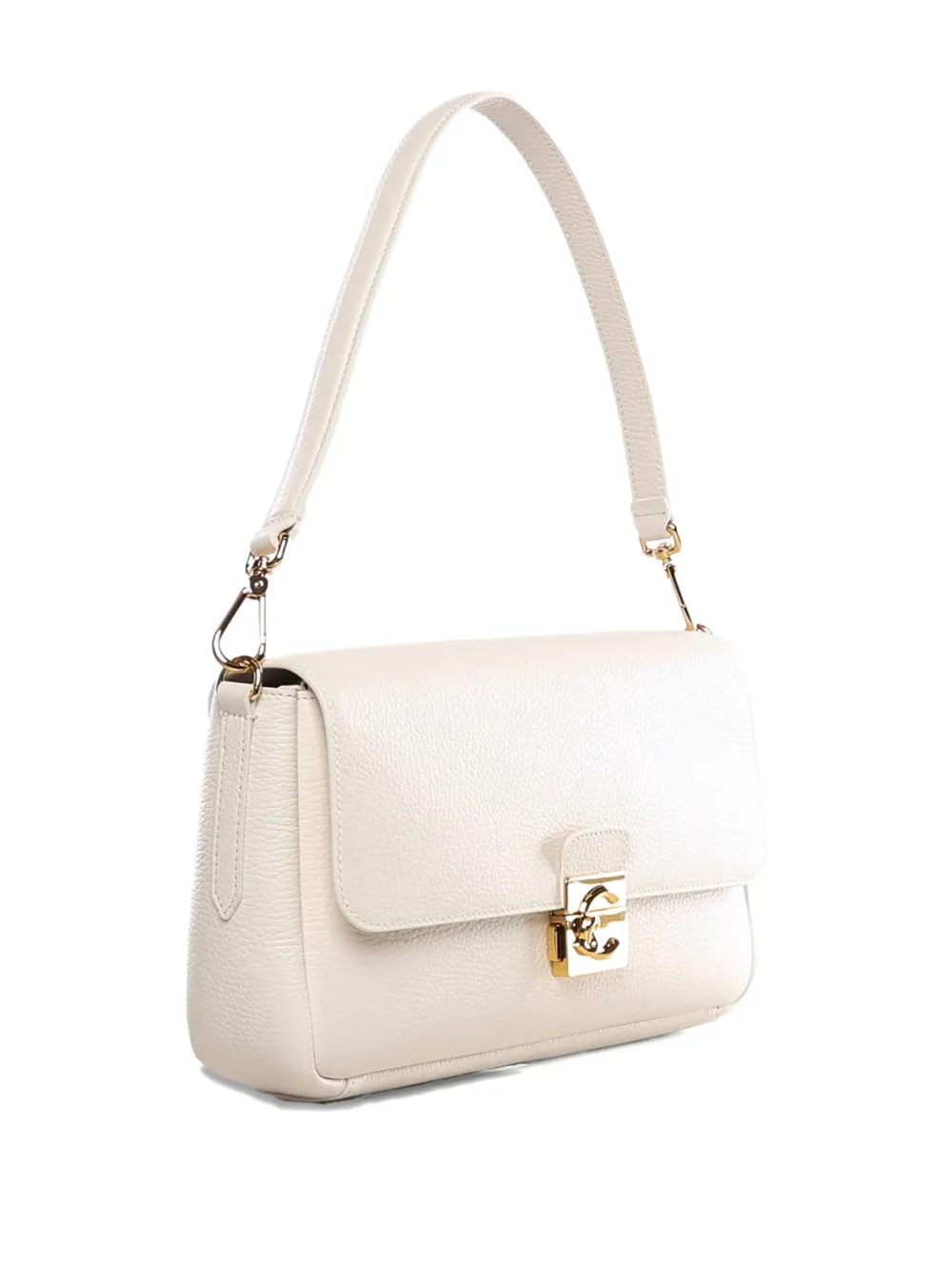 Coccinelle Schoudertas met draaislot Beige