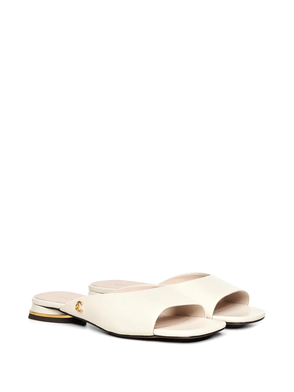 Coccinelle Sandalen met logoplakkaat Beige
