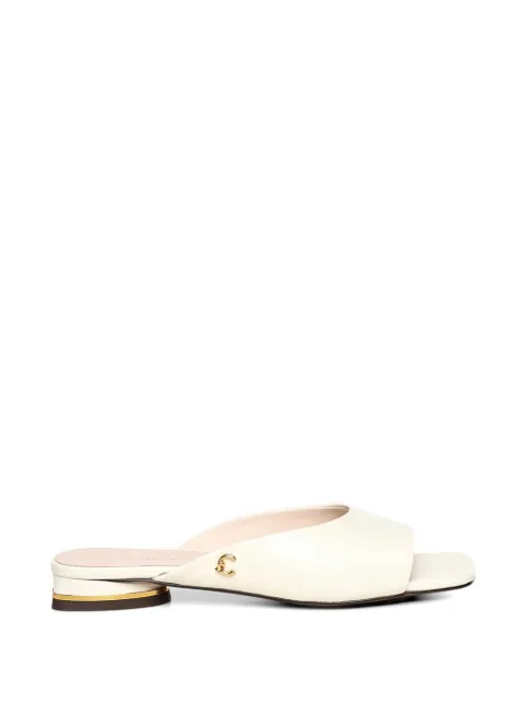 Coccinelle logo-plaque leather sandals