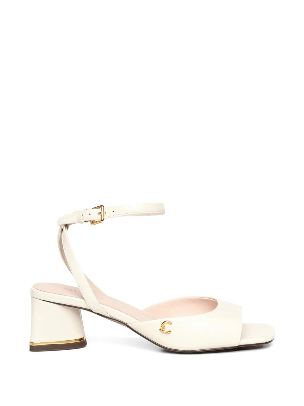 Coccinelle C-Everyday buckled leather sandals Wit