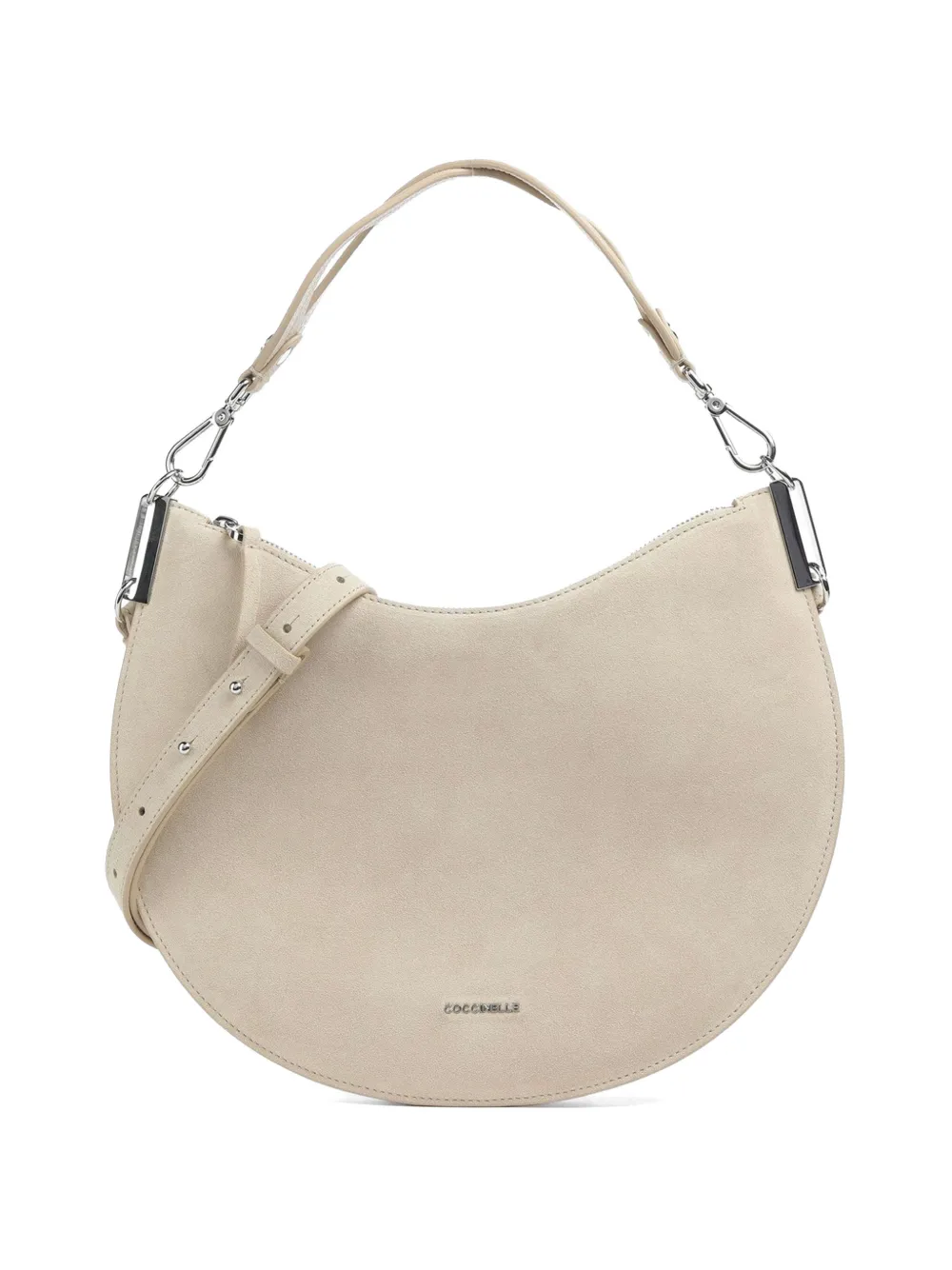 Coccinelle medium Sunup suede shoulder bag - Toni neutri