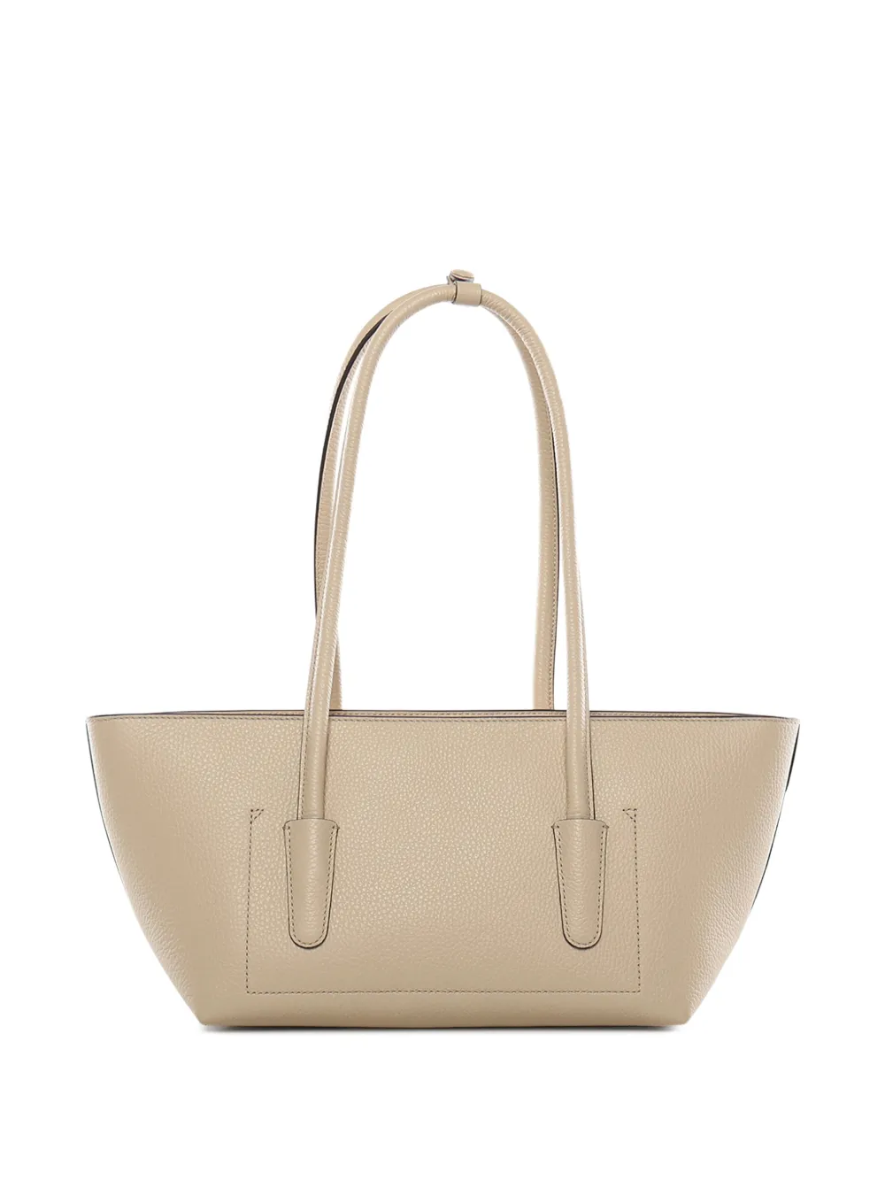 Coccinelle Leren shopper met externe zak Beige