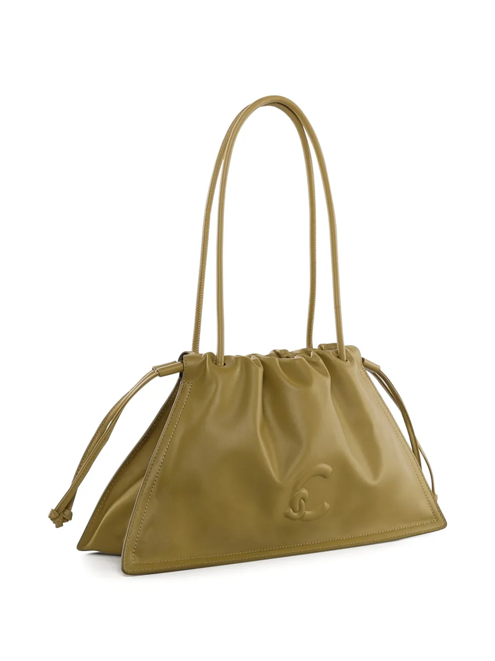  Coccinelle Medium Embossed-logo Drawstring Tote Bag - Brown 