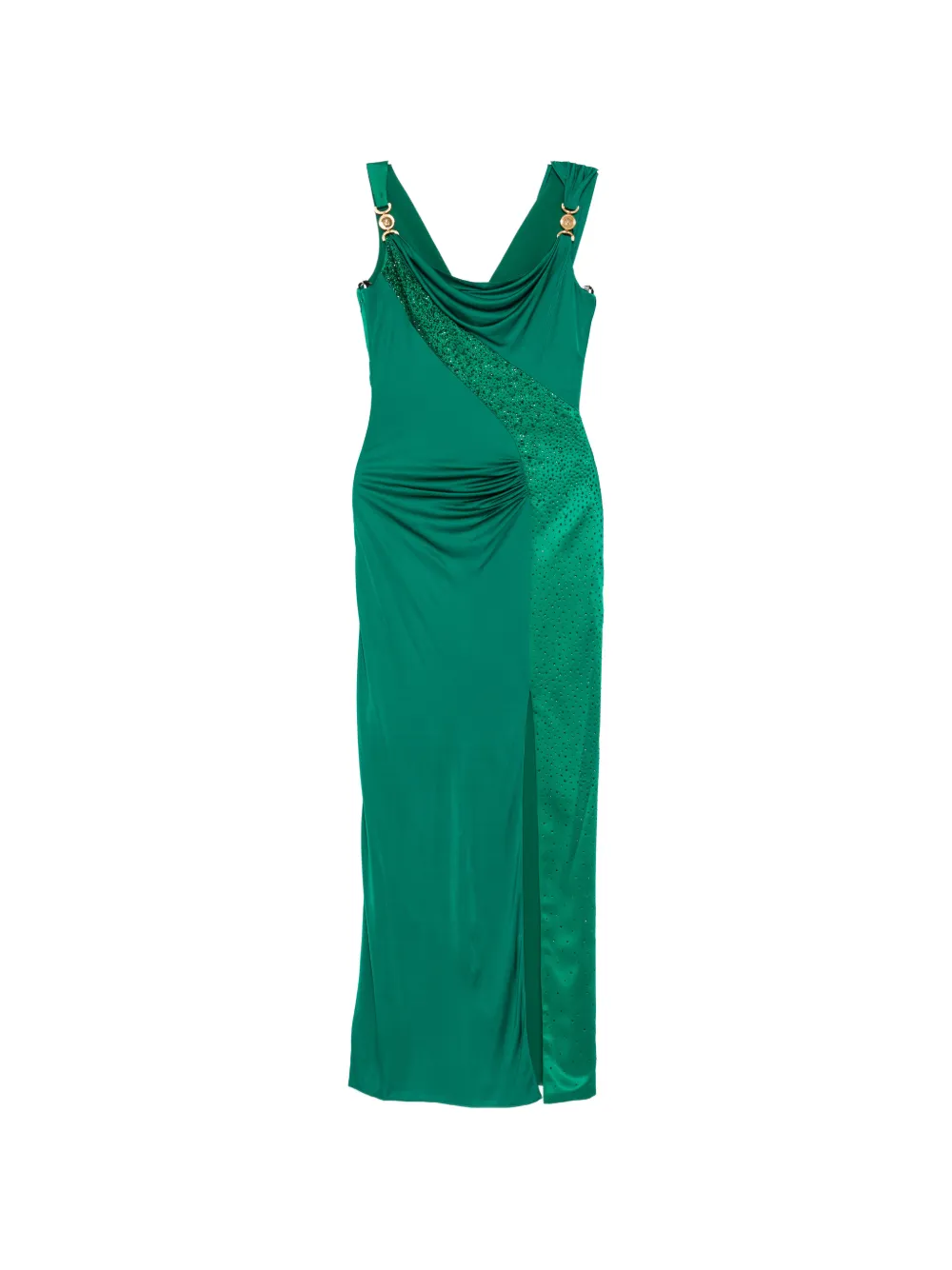 Versace crystal-embellished maxi dress - Green