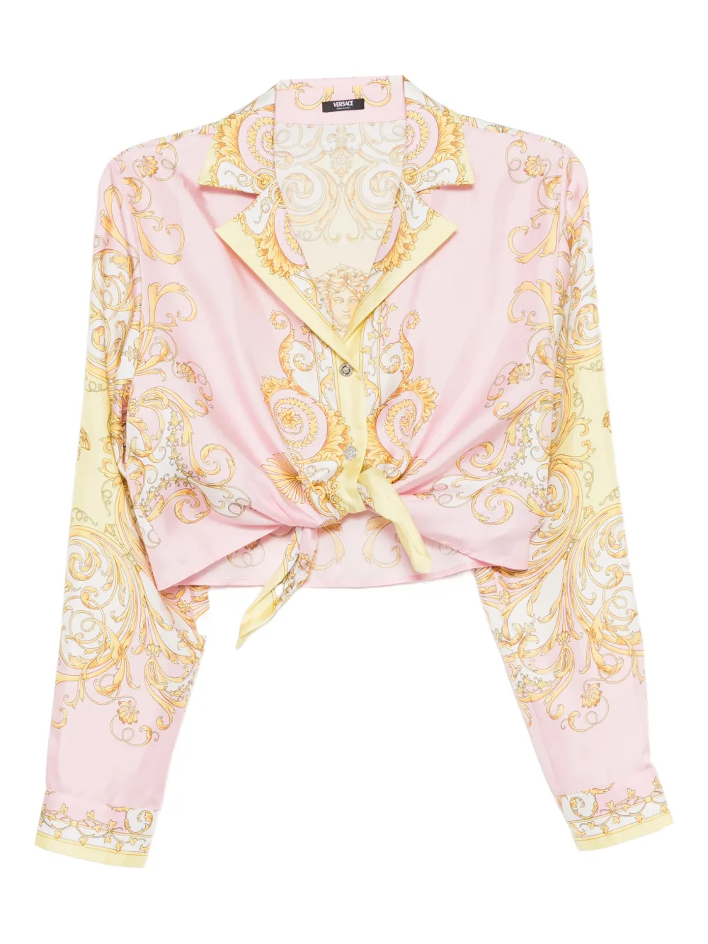 Versace printed silk twill shirt - Rosa