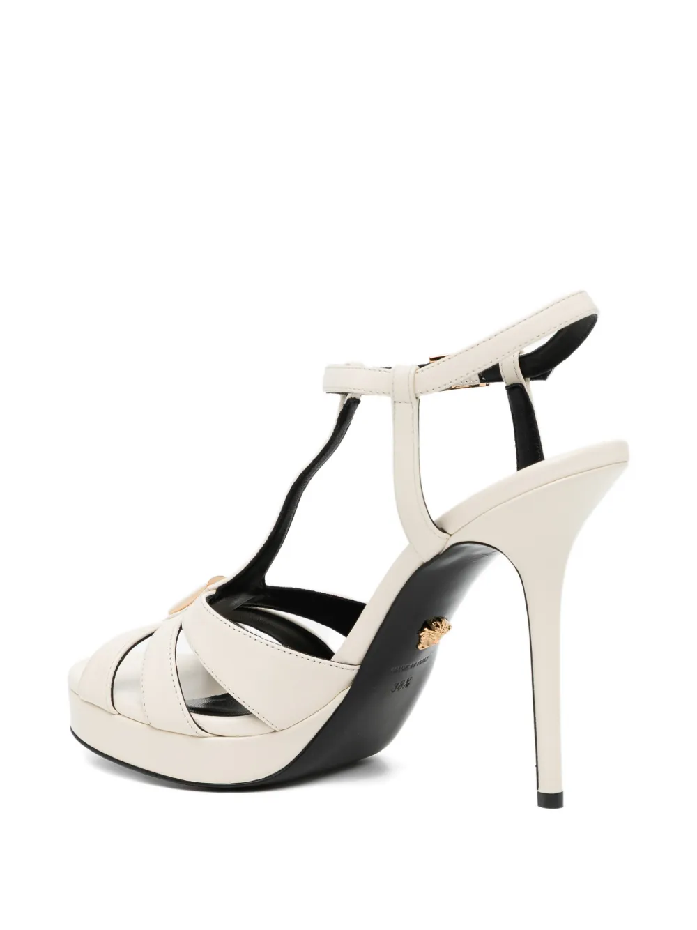 Versace Sandalen met triangel bandje Beige
