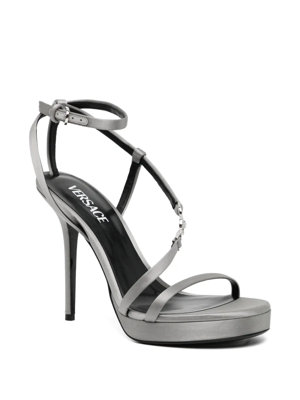 Versace Sandalen verfraaid met ketting Grijs