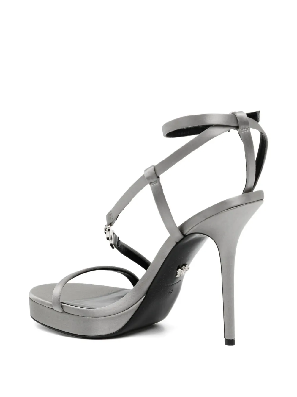 Versace Sandalen verfraaid met ketting Grijs