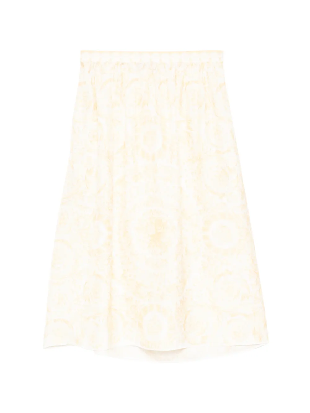 Versace Kids Zijden rok met print Beige